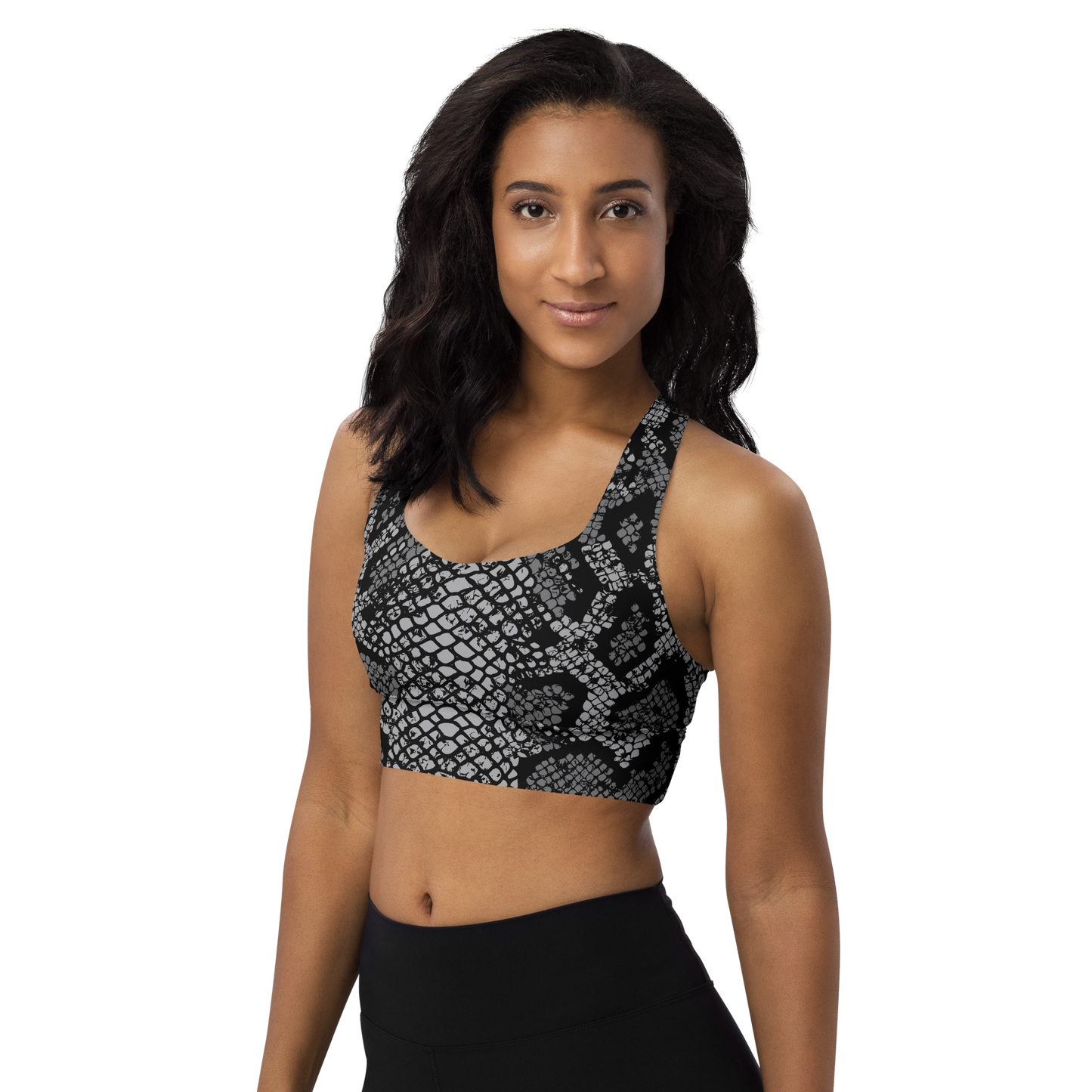 Snake Skin Longline sports bra