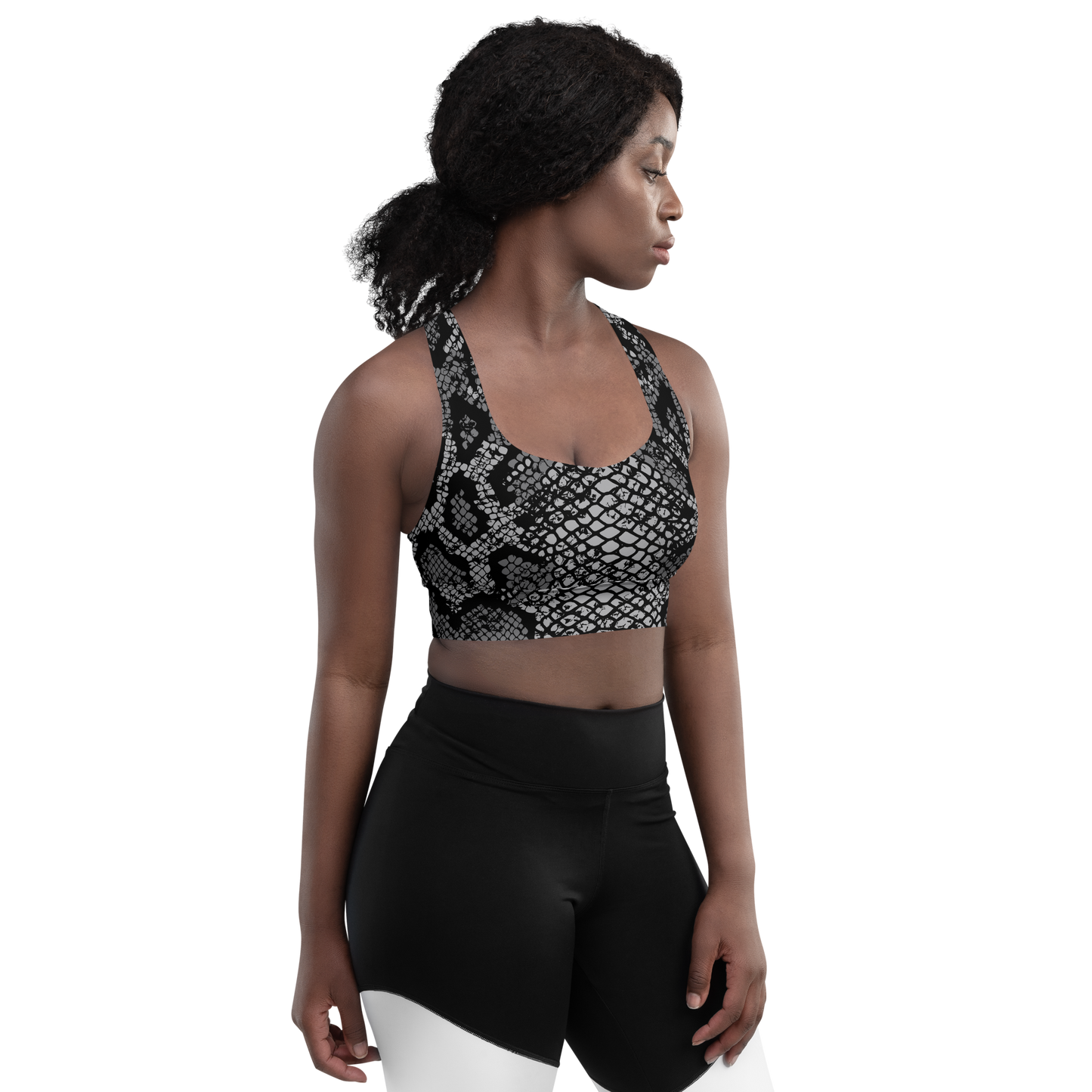 Snake Skin Longline sports bra