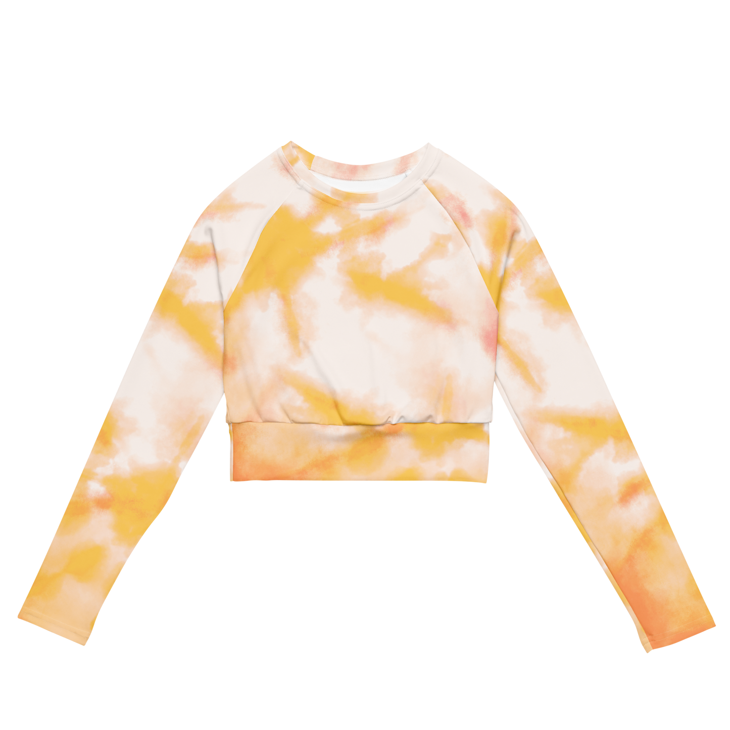 Faded long-sleeve crop top