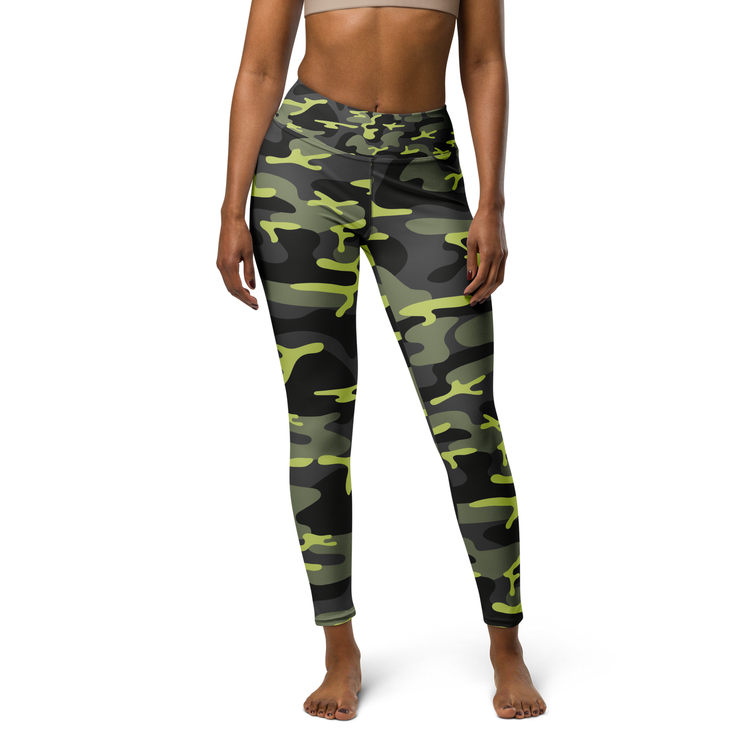 Green Camo Yoga Leggings