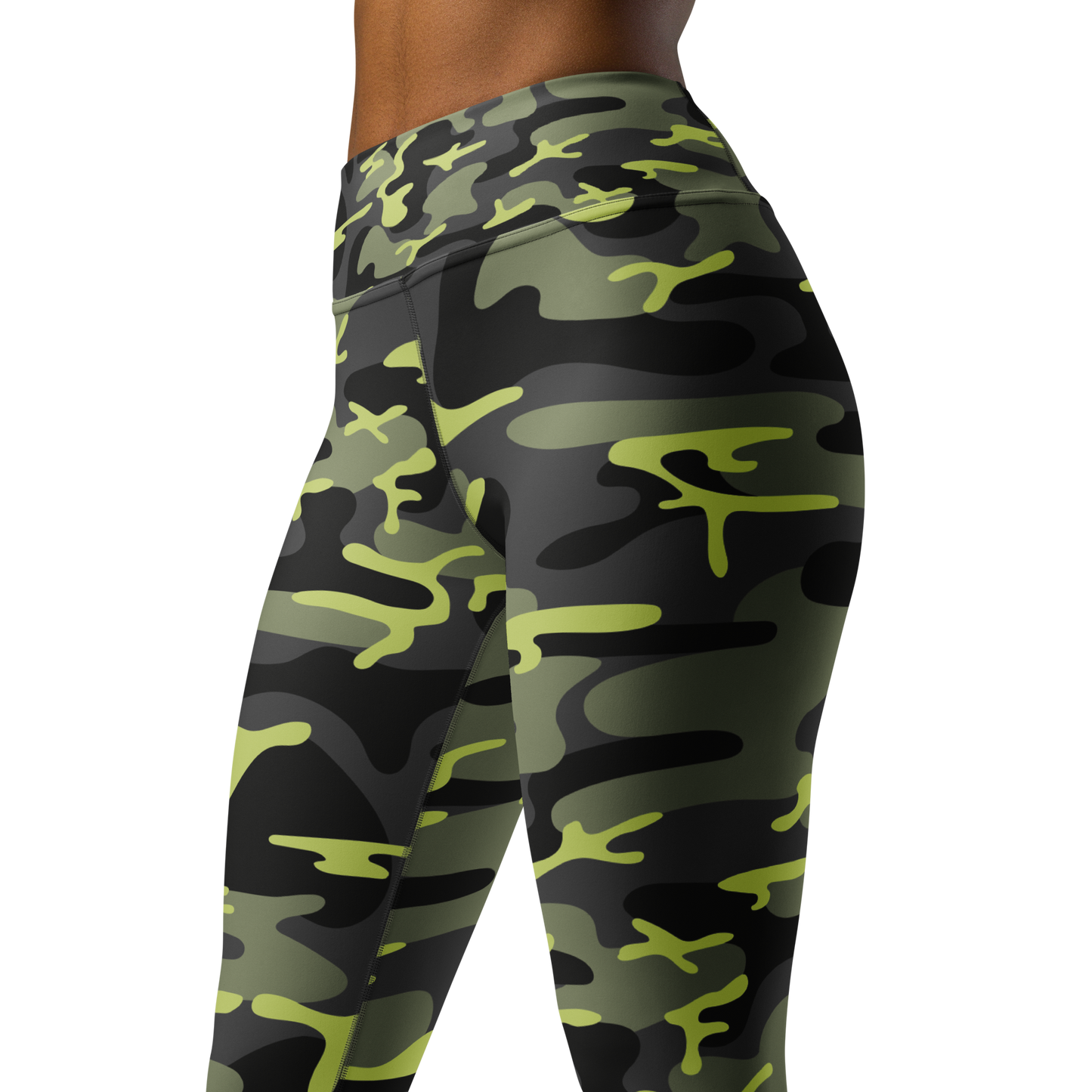 Green Camo Yoga Leggings