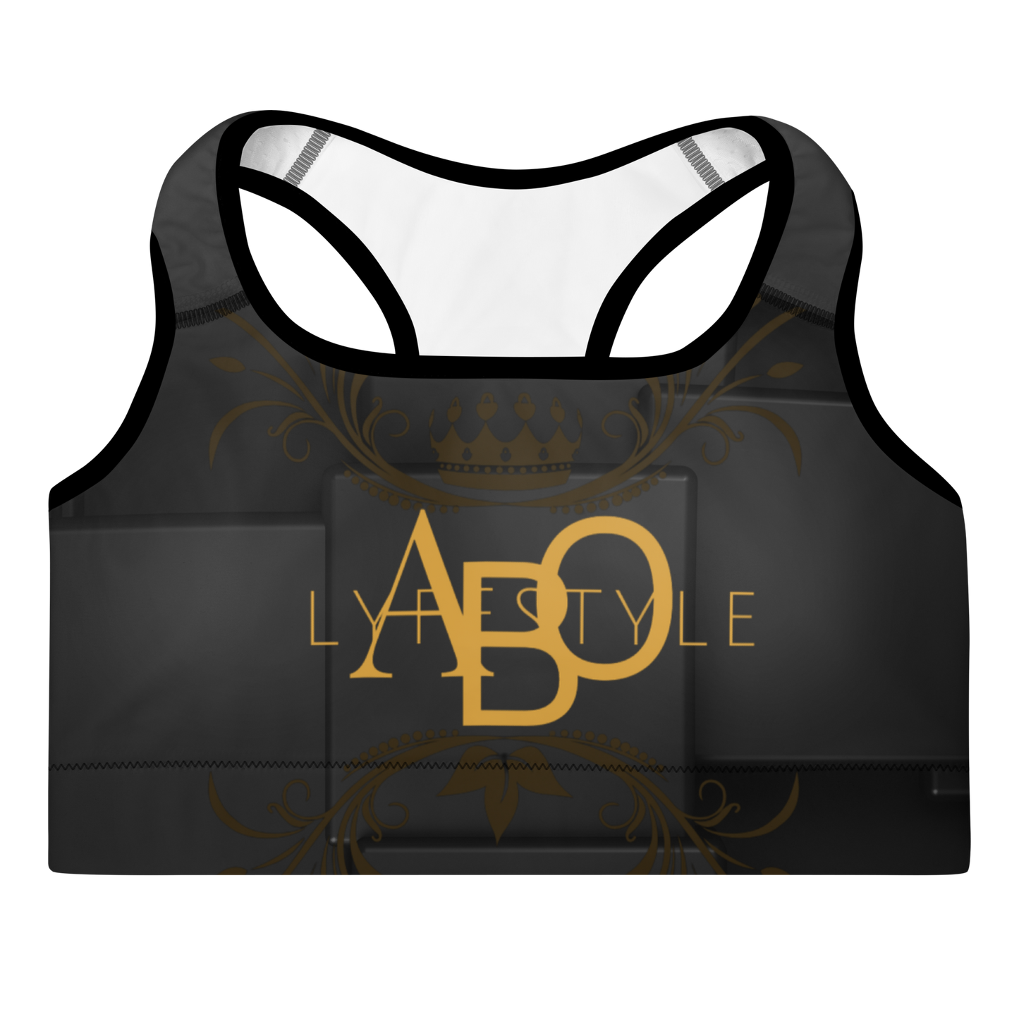 ABO Lyfestyle Dark Trance Padded Sports Bra