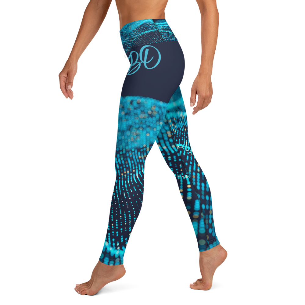 Ocean Blue Yoga Leggings