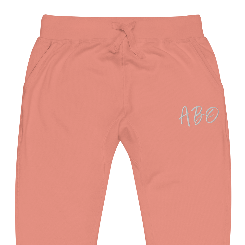 ABO embroidery fleece sweatpants