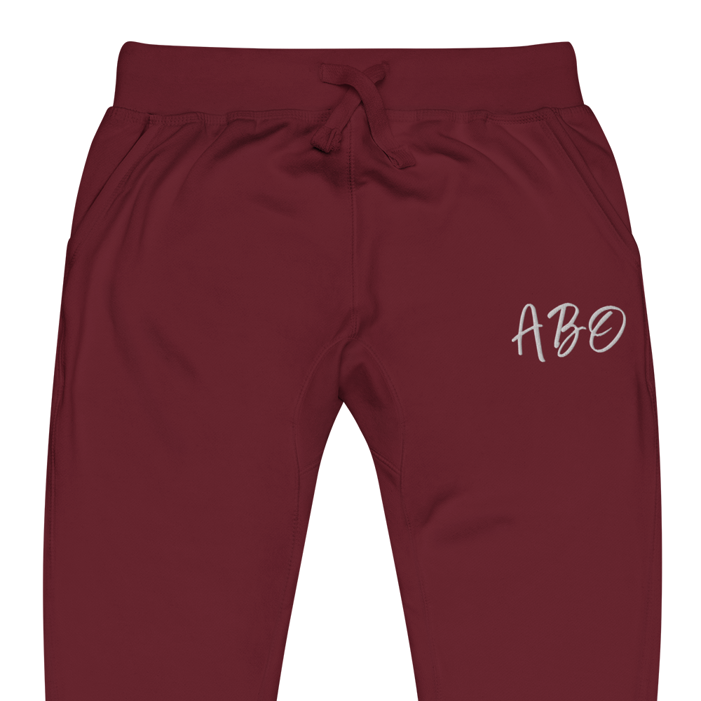 ABO embroidery fleece sweatpants