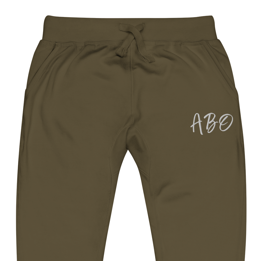 ABO embroidery fleece sweatpants